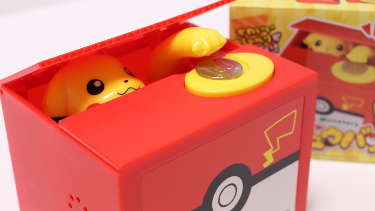 Alcancía Pikachu Come Monedas